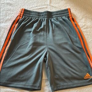 Adidas Gray and Orange Athletic Shorts